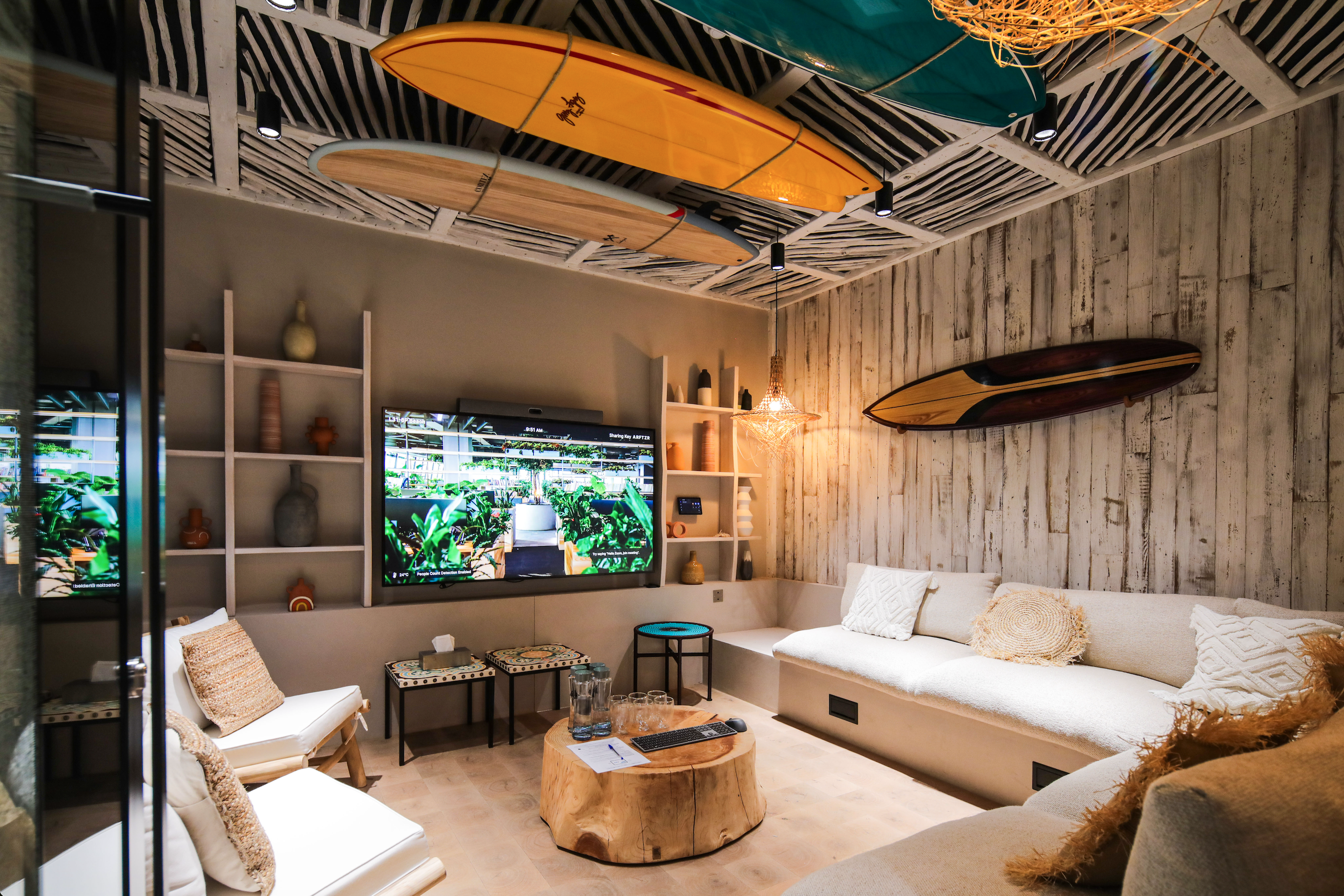 Beach themed meeting room