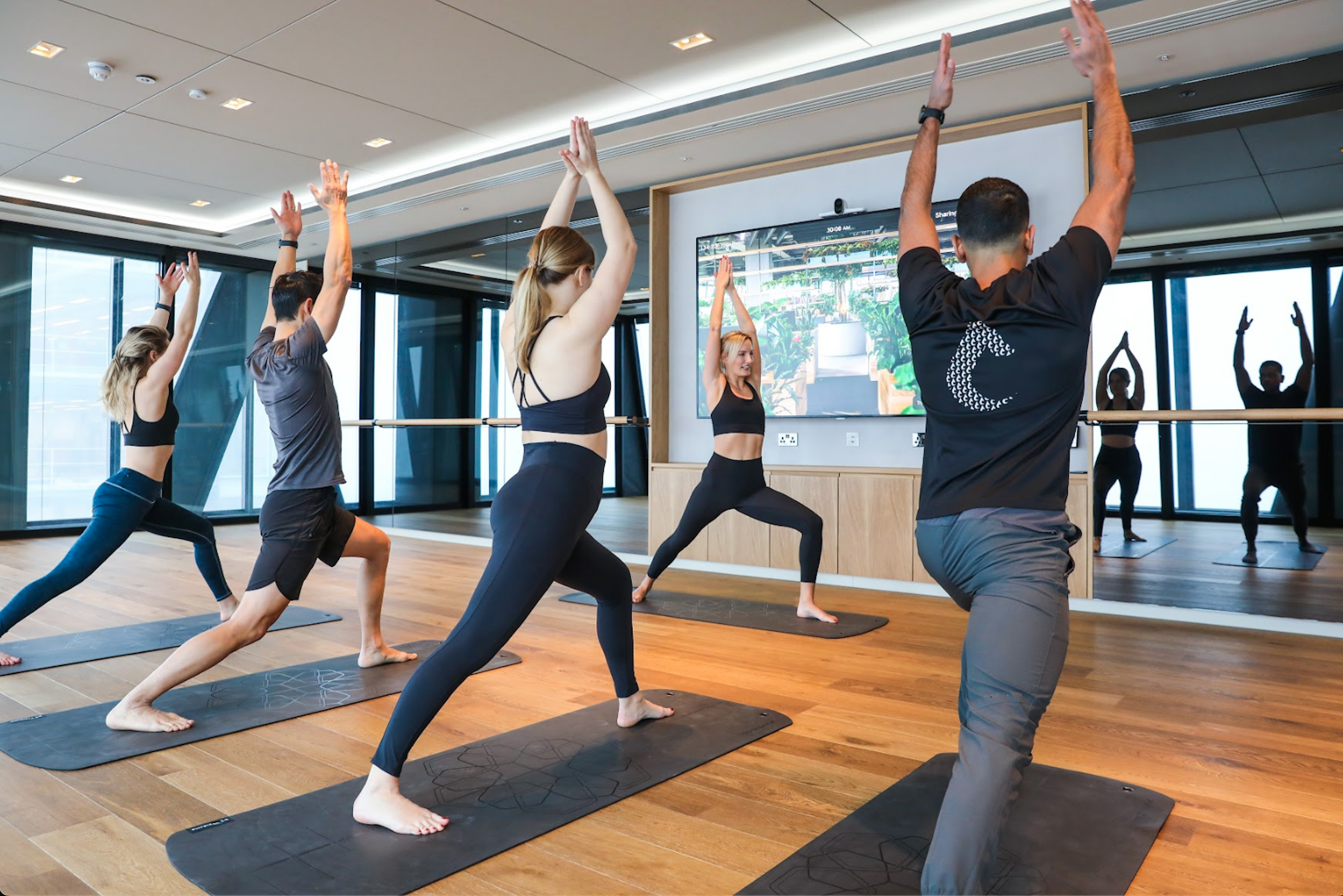 Pilates class at the London's office