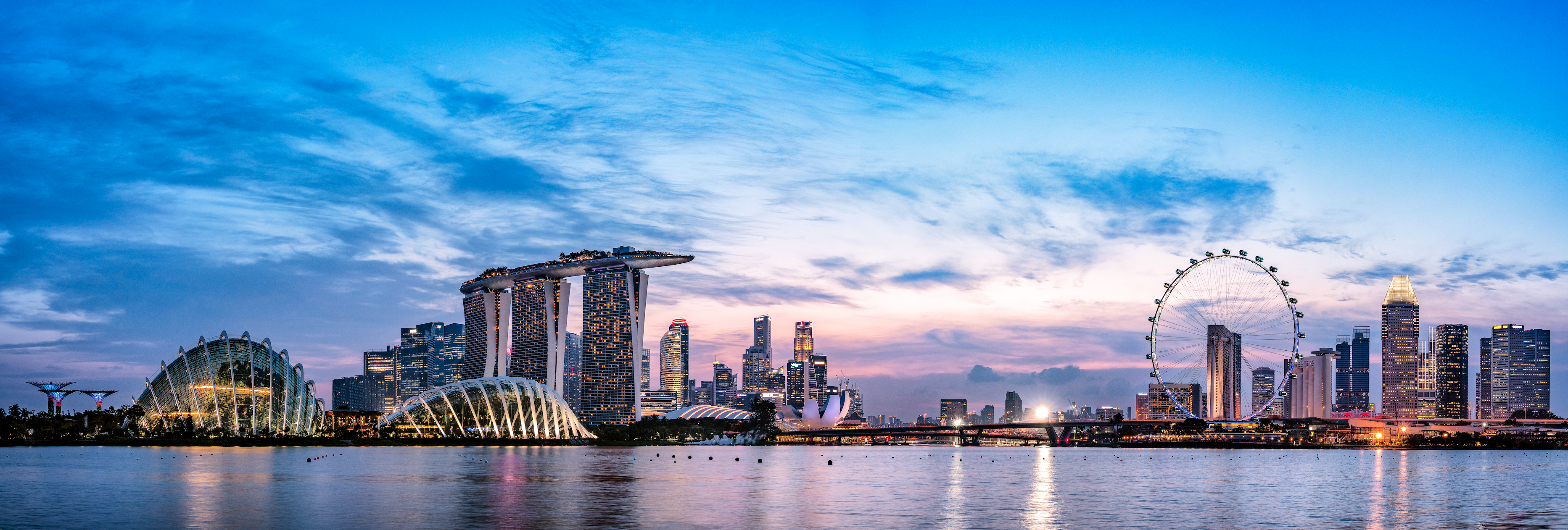 Singapore skyline view